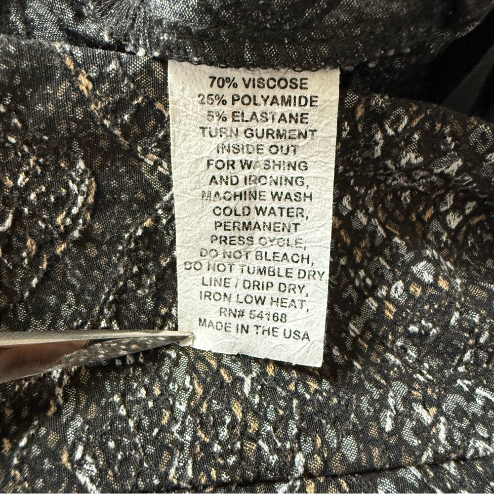ELLIOTT LAUREN Snakeskin Print Pull On Skinny Legging Size 4 Pant 29 inch waist - Picture 11 of 13